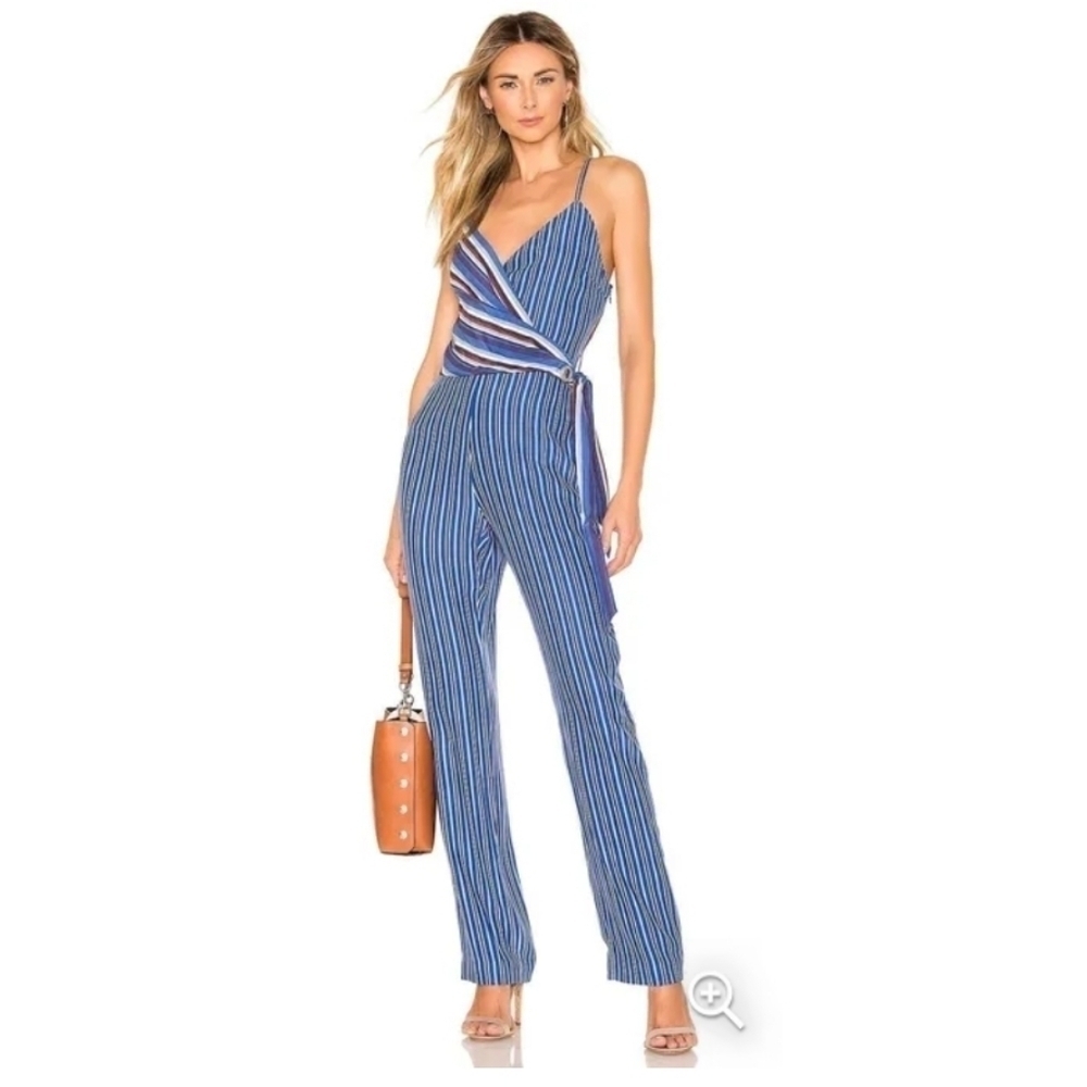 NEW New Rag & Bone Felix Striped 100% Silk Jumpsuit Romper